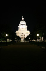 state capitol building at night in downtown austin, texas - 2165663