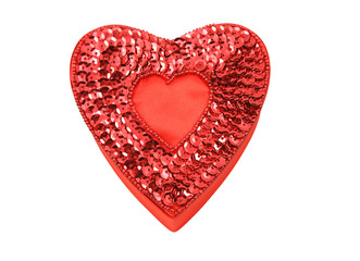 red heart-shaped box with path