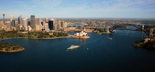 Fototapeta na wymiar aerial skyline Sydney