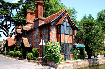 traditional brick and flint cottage