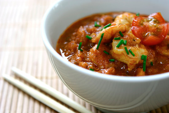 prawn in red curry