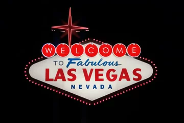 Stickers pour porte Las Vegas Bienvenue sur la plaque de rue de Las Vegas