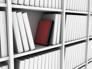 red book in library