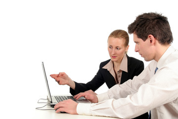 business people working on laptop computer