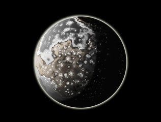 moon with black background