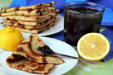 crêpes citron confiture