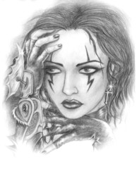 gothic girl sad