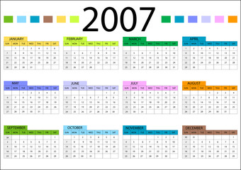 2007 calendar