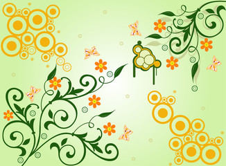 Obraz na płótnie Canvas floral background - illustration