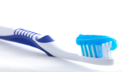 toothbrush with toothpaste