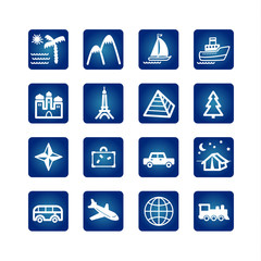 travel icons set