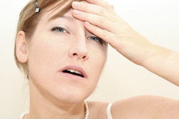 Fototapeta premium headache woman face