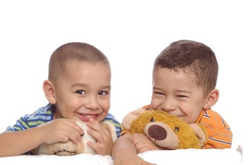 children and teddy bears