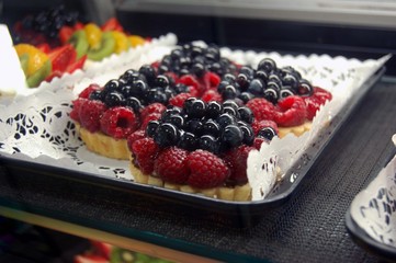rasberry and blueberry tarts
