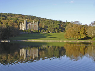 irish castle and lake