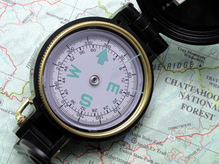 compass on topo map 1