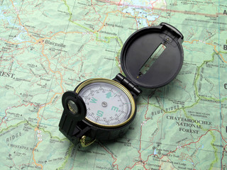 compass on topo map 2
