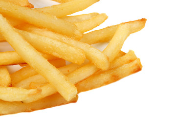 french fries on a white plate