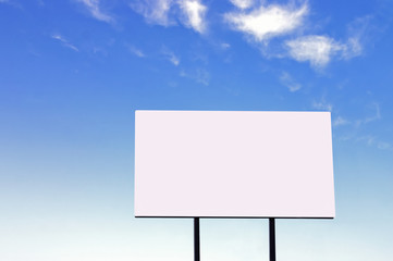billboard on a beautiful blue sky - large version