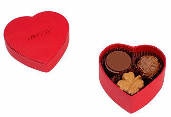 valentine chocolate box