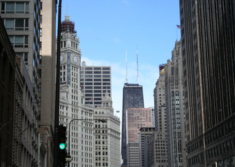 Fototapeta na wymiar Scena ulicy Chicago