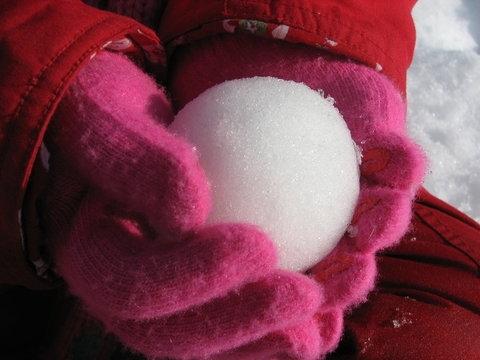 snowball in hands