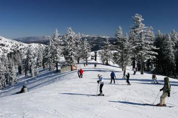 busy ski resort