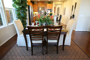 dining room and kitchen interior