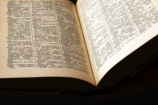 ge&ouml;ffnetes altes buch
