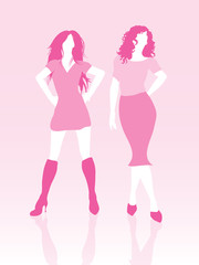Obraz na płótnie Canvas pink ladies