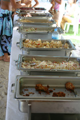 outdoor food buffet