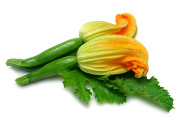 courgettes with flower