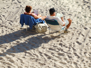 old couple reading