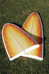 broken surfboard