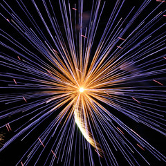 Obraz premium blue firework