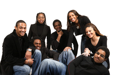 groupe de jeunes gens dynamique