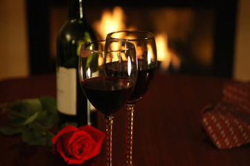 wine and rose