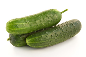 ripe green cucumbers