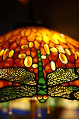 dragonfly: part of a stained-glass lamp decoration