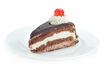 slice of chocolate cake