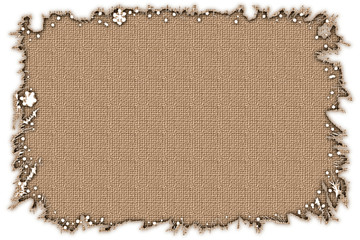 stock image of burlap frame