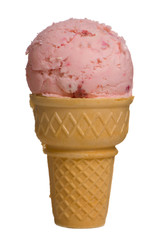 strawberry ice cream cone