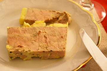 a meal of foie gras