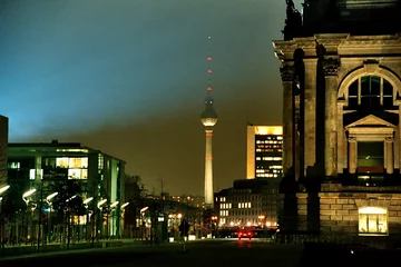 Deurstickers berlin bei nacht © hapa7