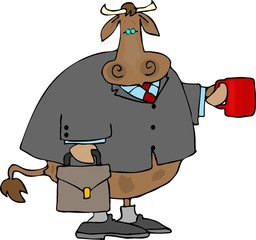 cow businessman