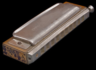 antique harmonica