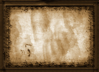 grunge border and background