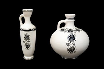 two greek vases