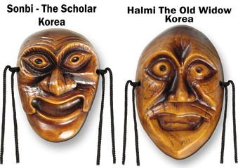 koreanische karakter masken