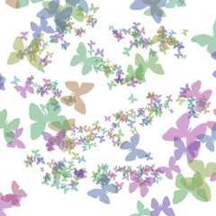 pastel butterfly gift paper